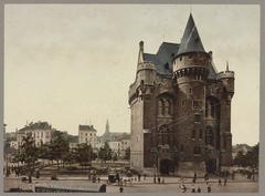 Historic Porte de Hall gate in Brussels with architectural details