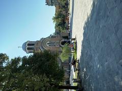 Seven Saints Church exterior view in Sofia with clear blue sky