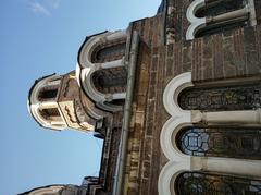 Seven Saints Church in Sofia with blue sky background