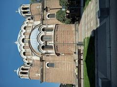 Seven Saints Church in Sofia with its distinctive domes and architectural details