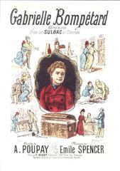Poster for the song Gabrielle Bompétard inspired by the Gouffé trunk affair in France