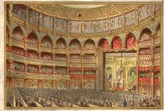 Eldorado Paris chromolithograph advertisement card showing 4 boulevard de Strasbourg with people and buildings