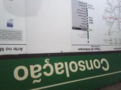 Platform panel at Consolação Station