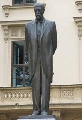 Masaryk Memorial in front of Faculty of Medicine at Masaryk University in Brno