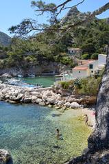 Port de Sormiou small beach and harbor with boats in 2015