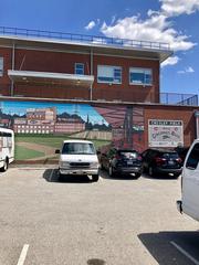 Crosley Field mural at City Gospel Mission in Queensgate, Cincinnati, Ohio