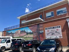 Crosley Field mural at City Gospel Mission in Queensgate, Cincinnati, Ohio