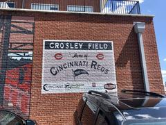 Crosley Field mural at City Gospel Mission in Queensgate neighborhood of Cincinnati, Ohio