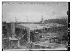 Construction of new grandstand at Cincinnati