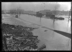 Flooded Orsay Train Station in Paris during 1910 flood