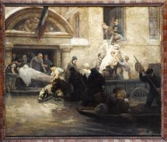 Rescue of hospital patients during the 1910 flood in Paris