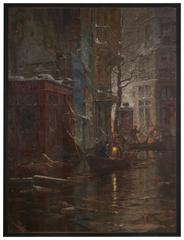 Flooding in Paris January 1910 street view