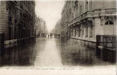 Paris floods January 1910 Rue de Lille submerged in water