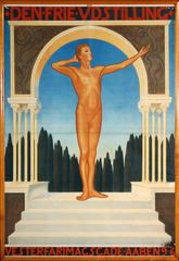 Poster artwork by Johannes Kragh with colorful two-part design