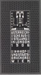 Cover page of Kolo Moser catalog for Austrian exhibition in London 1906