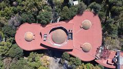 Aerial view of Museo de Arte Moderno building captured by a drone