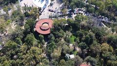 Aerial view of Museo de Arte Moderno captured by a drone