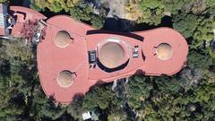 Aerial view of Museo de Arte Moderno captured by a drone