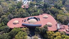 Aerial view of Museo de Arte Moderno taken by a drone