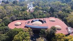 Aerial drone view of Museo de Arte Moderno in Mexico City