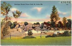 Antelope House building in Forest Park, St. Louis, Missouri, surrounded by trees and greenery
