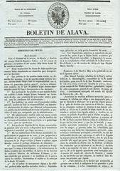 Historic royal decree from El Pardo dated October 22, 1834, published in Boletín de Álava November 4, 1834