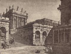 Gonzaga theater scene design from 1927 Deutsche Theaterausstellung, loaned by Vienna National Library