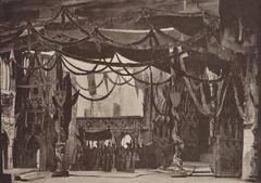 Scene model of Schiller's Jungfrau von Orleans at Burgtheater around 1880, loan from Vienna National Library