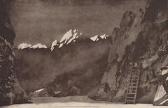 Stage model of Schiller's Wilhelm Tell at Vienna Burgtheater around 1880