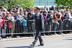 Colonel Jukka Jokinen leading Finnish Defence Forces flag day 2017 parade