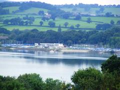 Chew Valley Lake Sailing Club with sailboats on water and surrounding greenery