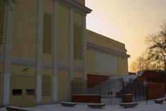 Indoor arena Torwar in Warsaw, Poland with basketball court and spectators