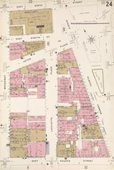 1904 Sanborn insurance map of Manhattan showing Lafayette Place Baths and Hotel