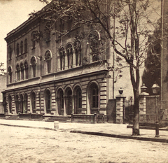 Astor Library building at Lafayette Place, New York City historic view
