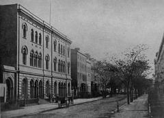 The Astor Library Building in New York, circa 1870