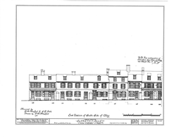 Elfreth's Alley historic houses in Philadelphia Pennsylvania
