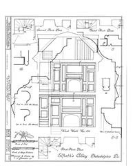 Historic Elfreth's Alley houses in Philadelphia from a 1930s architectural survey