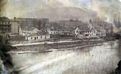 Historic barracks of Second Fort Dearborn in 1856