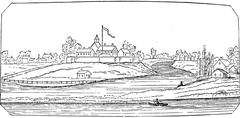 Sketch of Chicago and Fort Dearborn in 1831