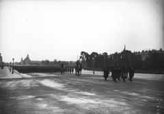 General Alfred Galopin reviewing infantry troops on the Esplanade des Invalides on May 20, 1915