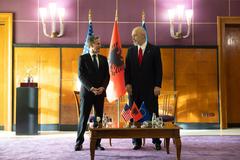 Secretary Antony J. Blinken meeting Albanian Prime Minister Edi Rama in Tirana February 2024
