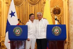 Gustavo Petro and José Raúl Mulino meeting on March 28, 2025