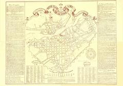 Antique city map of Lima, Peru from 1862