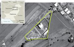 Aerial view of the compound where Osama bin Laden was hiding in Abbottabad