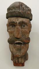 Historical fountain figure named 'Türke' from Pustertal, South Tyrol, around 1800