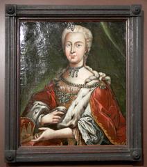 Portrait of Maria Theresia wearing the Stephanskrone, oil on canvas, Hungary circa 1740