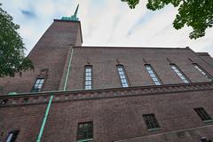 Mikael Agricola Church in Helsinki with modern architecture and adjacent buildings