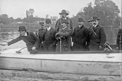 Carlist claimant Don Jaime and Archduke Leopold Salvator of Austria during 1907 Paris seaplane attempts