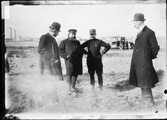 Aviation pioneers Léon Levavasseur and Ferdinand Ferber in 1908