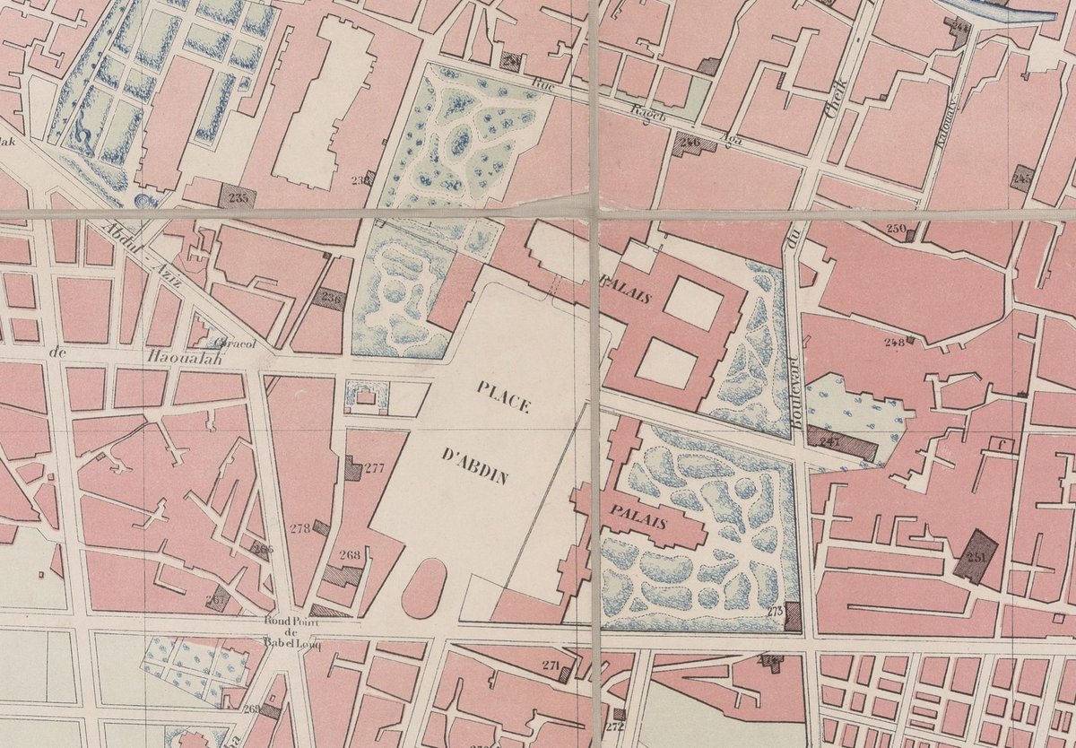 Abdin Map 1874 historic city map